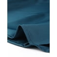thumbnail image 5 of INSPIRE CHIC Women's Shirt Flat Collar Long Sleeves Button Down Office Satin Shirt M Peacock Blue, 5 of 5