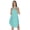 Aqua Blue, variant on WoMen's Casual Loose Fit Sundress Sleeveless Henley Beach Dress w/ Patch Pocket