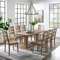 thumbnail image 2 of Bowery Hill 9 Piece Modern Farmhouse Dining Set in Rustic Brown, 2 of 14
