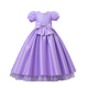 thumbnail image 1 of Vestido elegante de princesa para niña, vestido largo de fiesta de graduación para niña, vestido de fiesta de boda con lazo, vestido de niña de flores, vestido de noche rojo rosa 3-123T (etiqueta 100) Gao Jinjia LED, 1 of 2