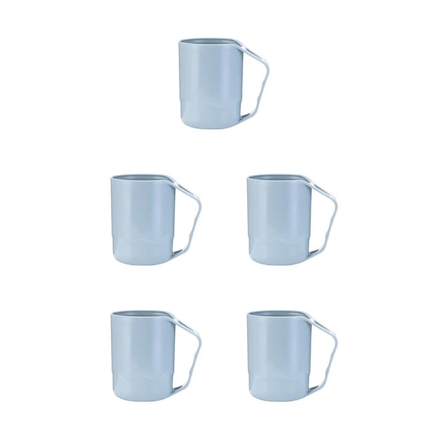 Inteprter Vasos de plástico para baño de nuevo estilo, soporte para cepillo de ecológico, taza para enjuagar, cepillo para enjuague, vasos para azul 5piezas Inteprter CBP059130