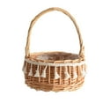 thumbnail image 3 of Container Rolling Pin Rattan Flower Basket Vegetable Storage Wedding Party Decor For Home Kitchen Garden Planter Holder, 3 of 9