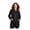 Deep Black, variant on Women's Long Sleeve Twill Overshirt | Women's Long Sleeve Shacket with Pockets, Button Up Overshirt Jacket - Light Anchor Grey Heather 3XL