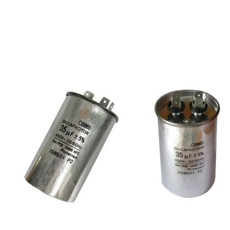 

2Pc Air Conditioning Motor Running CBB65 35mfd 450V VAC 35uf