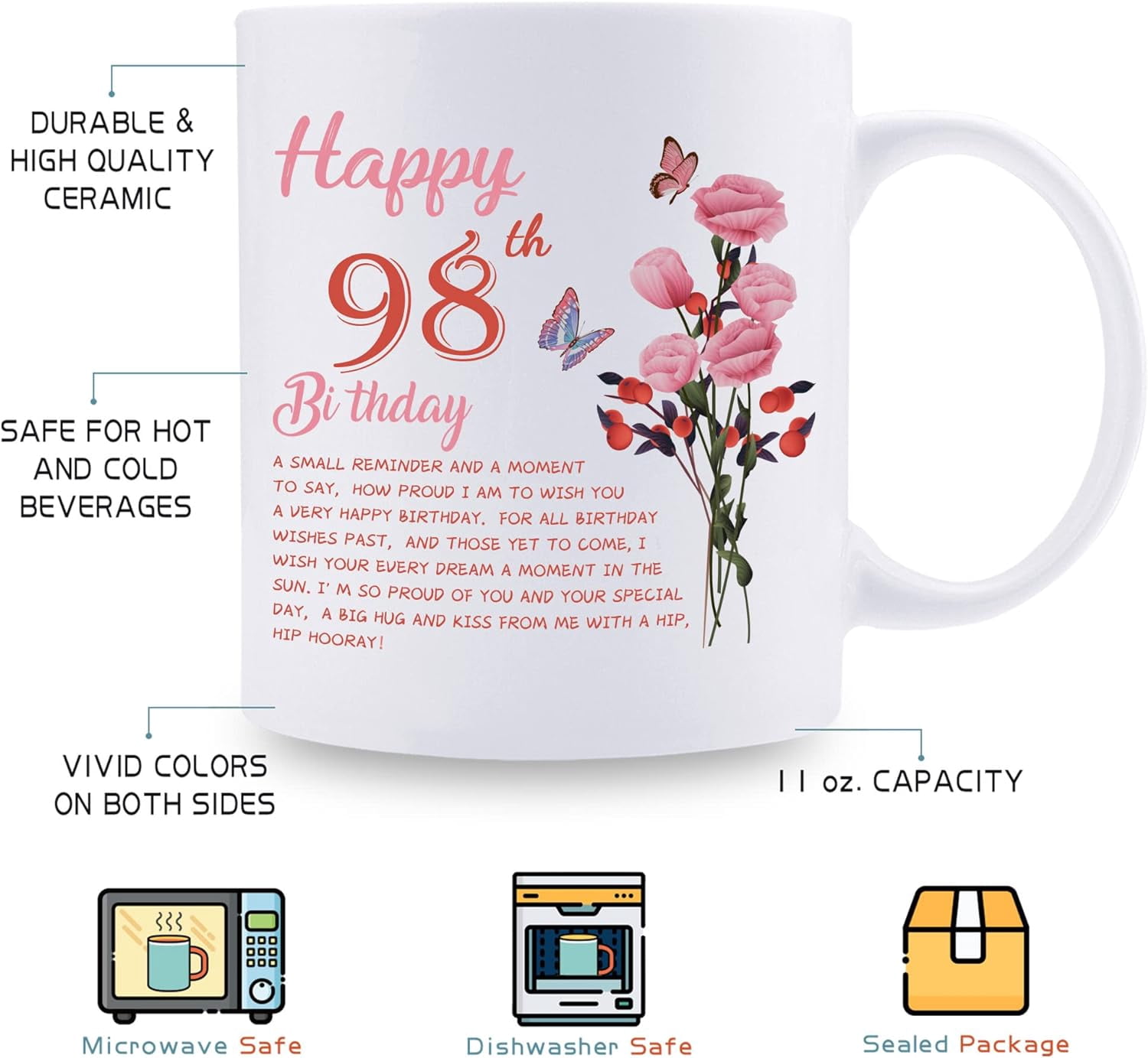 77th Birthday Gifts for Women - Happy 77th Birthday Mug for Women - 77th  Birthday Gifts for Grandma Mom Friend Sister Aunt Coworker - 11oz Coffee Mug  (77th Birthday Gift) - Walmart.com