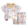 thumbnail image 2 of Toddler Boys Outfits 18 Months Baby Boy Summer Clothes Printed Short Sleeve T-Shirt Tee Tops + Causal Shorts Cute Toddler Vacation Outfit, 2 of 6