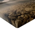 thumbnail image 2 of Ambesonne Nature Fitted Sheet, Reflections on Lake, Queen Size, Grey and White, 2 of 3
