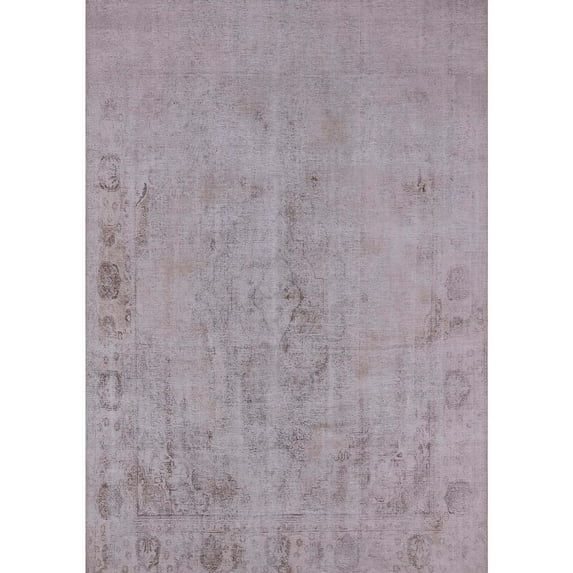Ahgly Company Machine Washable Indoor Rectangle Industrial Modern Silver Pink Area Rugs, 7' x 10'