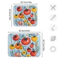 thumbnail image 4 of Yayeee Dish Drying Mat for Kitchen Counter 18"x24" Microfiber Absorbent Pad, Yellow Floral Tomatoes, 4 of 7