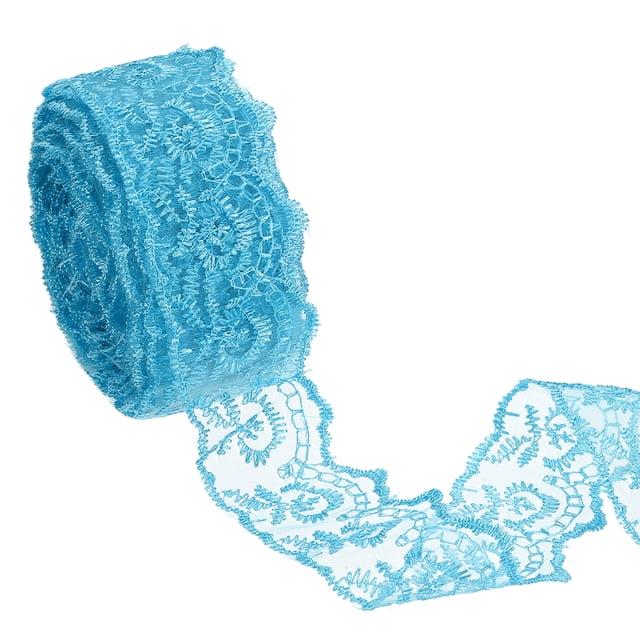 Uxcell 10 yardas de borde de encaje de organza vintage de 1-9/16 pulgadas para manualidades y decoración
