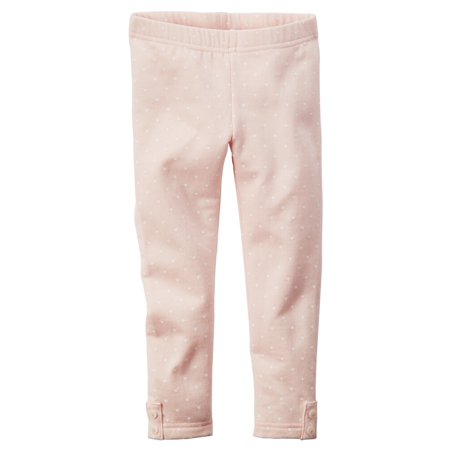 Carters Toddler Clothing Outfit Little Girls Heart Print Fleece Leggings Pink