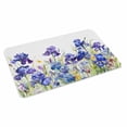 thumbnail image 4 of Blue Spring Floral Door Mat Indoor Outdoor, Watercolor Flowers Summer Botanical Non Slip Welcome Mat with Rubber Backing, Absorbent Fabric Front Door Mats Entryway Rug for Home Patio Entrance 24"x36", 4 of 9