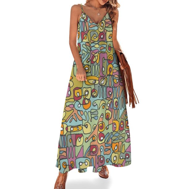 Sé cuadrado. Sé colorido. Vestido sin mangas. Vestidos casuales. Vestidos de moda para mujer. Vestidos con mangas largas. Vestido ajustado.
