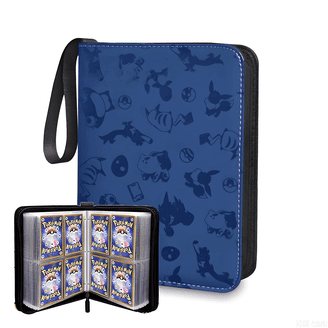 best 4 pocket card binder Amazon.com: Card Guardian - Toploader binder 4 Pocket top loader binder  with Zipper for 160 Cards - Side Loaded Pockets main image 1