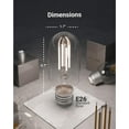thumbnail image 3 of Sunco 6 Pack T45 Edison Bulbs, E26 LED Bulb 60 Watt Equivalent, Filament Vintage Light Bulbs, Clear Decorative Tubular Light Bulb, 7W, 5000K Daylight, Dimmable, 700 LM, Medium Base, Wet Rated UL., 3 of 4