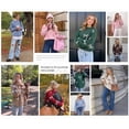 thumbnail image 6 of PRETTYGARDEN Fall Long Sleeve Pullover Sweaters for Women Trendy Crewneck Casual Cute Bow Chunky Knit Oversized Sweater, 6 of 9