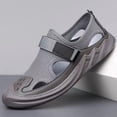 thumbnail image 5 of AUDeals Men's Sport Sandals, Closed Toe Hiking Shoes with Lightweight Breathable Comfort for Outdoor Walking (Grey, 8.5), 5 of 7