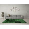 thumbnail image 3 of Ahgly Company Indoor Rectangle Patchwork Emerald Green Transitional Area Rugs, 2' x 5', 3 of 4