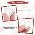 thumbnail image 4 of Clip en Forma de Corazón Uxcell [Paquete de 12] - Clip de Llaveros Gancho de Resorte [Púrpura Claro/Blanco/Aleación de Aluminio], 4 of 6
