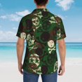 thumbnail image 6 of Daiia Camouflage Skull Hawaiian Shirt for Men Gentle Cotton Regular Short Sleeve Casual-3X-Large, 6 of 9