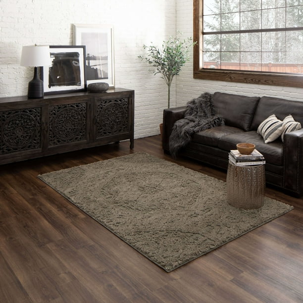 Mohawk Home Francesca Farmhouse Area Rug, Gray, 8' x10'