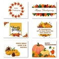 thumbnail image 2 of lanema Set of 6 Happy Thanksgiving Day Cards with Envelopes Stickers Pumpkin Maple Leaf Greeting Card for Fall Harvest, 2 of 6