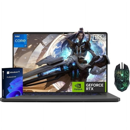 ASUS ROG Zephyrus G16 Gaming Laptop,16" FHD+ IPS 165Hz,Intel Core i7-13620H, GeForce RTX 4070,16GB RAM,512GB SSD,Wi-Fi 6,Windows 11 Pro,Backlit KB,Eclipse Gray