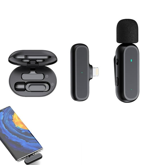 Lksixu Wireless Lavalier Microphone For Android /IOS System Noise Reduction Plug-Play Clip On Lapel Mic For Recording, Vlog, Live Streaming microphones wireless Electronics for Home Office School