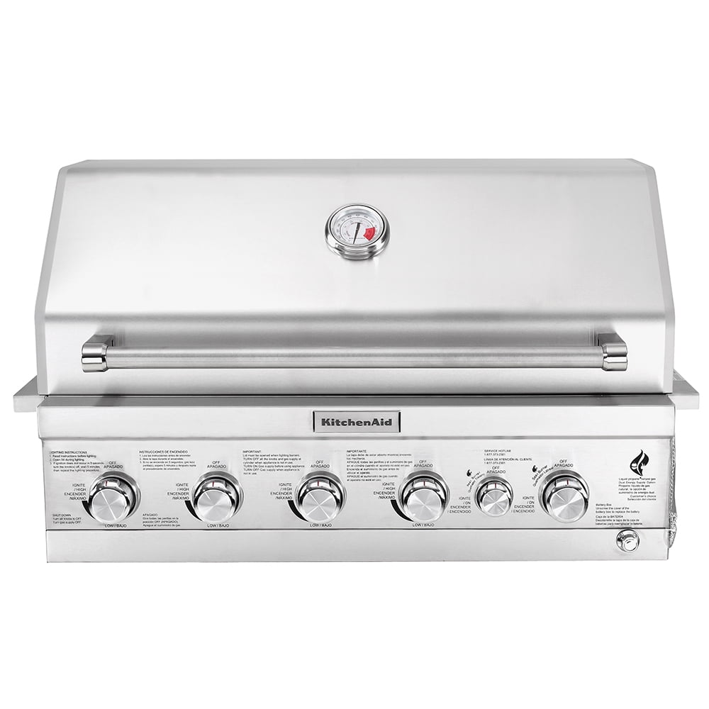 KitchenAid 4Burner Builtin Gas Grill with Sear Burner and Rotisserie