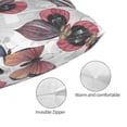 thumbnail image 5 of Salouo Vintage Butterflies Pattern Pillow Cases,1PC Pillow Covers with Envelope Closure Decorative Pillow Case for Bed Couch,Pillows Not Included-20"x30", 5 of 6