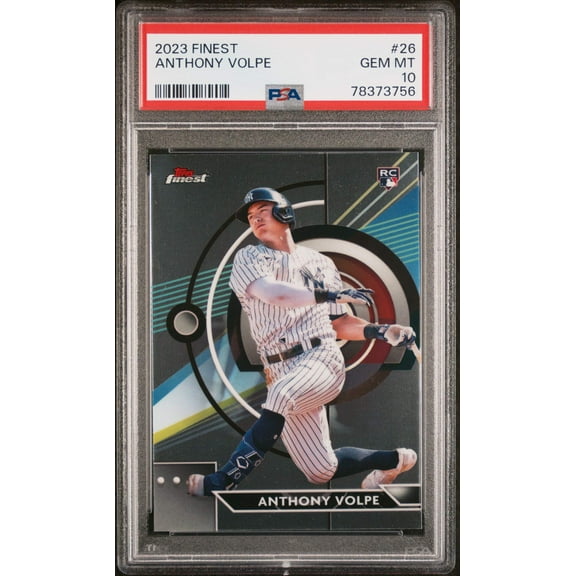 Graded 2023 Topps Finest Anthony Volpe #26 Rookie RC Baseball Card PSA 10 Gem Mint