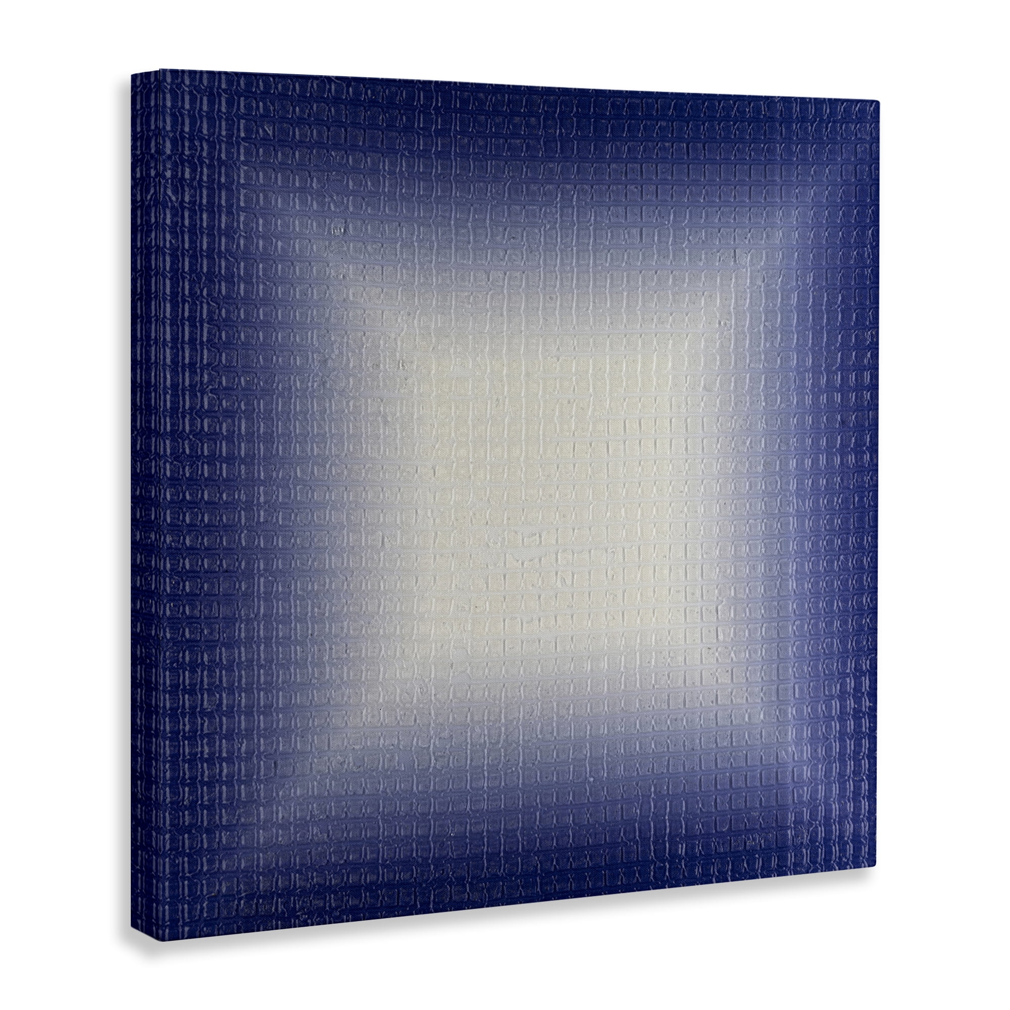 Stupell Industries Blue Ombre Fade Abstract Painting Wrapped Canvas Art Print Wall Art, 24 x 24