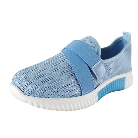 

Sneakers for Women Fashion Women S Casual Shoes Breathable Slip-On Outdoor Leisure Sneakers Womens Sneakers Canvas Blue 42