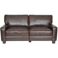 thumbnail image 4 of Kingfisher Lane Pillow Back Contemporary Faux Leather Sofa in Chestnut Brown, 4 of 10