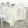 thumbnail image 5 of 2 Packs Satin Tablecloth 102 x 58 Inches Rectangular Table Overlay Cover Bright Silk Tablecloth Smooth Fabric Table Decor for Wedding Banquet Decoration (Ivory), 5 of 7