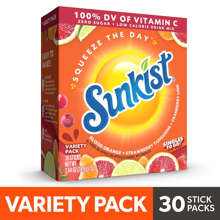 Sunkist Soda Variety Powdered Drink Mix, 1 oz, 30 Packets photo 1