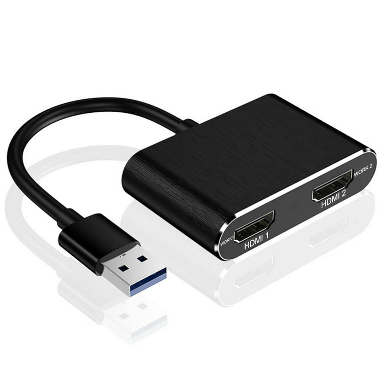 Glæd dig beslutte Irreplaceable Clearance Vntub Usb 3.0 To Dual Hdmi Adapter External Video Supports  Windows Only - Walmart.com