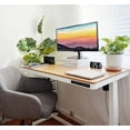 thumbnail image 3 of Uncaged Ergonomics RUe-wm) Rise Up Essential ( Bureau Assis-Debout Électrique à Hauteur Réglable (Surface Naturelle/cadre Blanc), 3 of 8