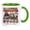 Green, variant on Firefighter Ceramic Coffee Mug for Men Women, Occupation Appreciation Gift, Fireman Hero Cup with Firefighting Symbols for Father's Day Birthday