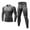 Gray, variant on Mens Thermals Underwear Set Thin Wicking Base Layer Crew Neck Long Johns,Size M