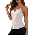 thumbnail image 3 of AnuYalue Camisole Tops for Women Spaghetti Strap Cotton Round Neck Summer Casual Fitted Basic Layering Undershirt Tank Top, 3 of 6