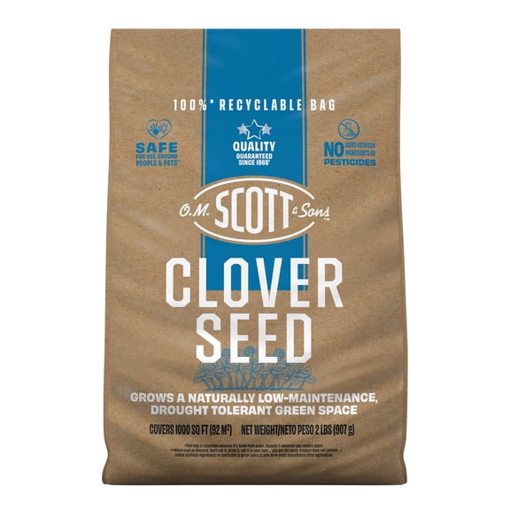 O.M. Scott and Sons Clover Seed, Natural Lawn Seed, 1,000 sq. ft., 2 lb.