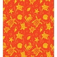 thumbnail image 3 of Ambesonne Orange Duvet Cover Sets, Yellow Turtles Crabs, 2-Queen, Burnt Orange Yellow, 3 of 7