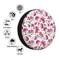 thumbnail image 4 of Salouo Lilies Flowers Print Spare Tire Cover 14-17 inch Spare Tire Protector Universal Tough Tire Wheel Cover for Trailer SUV and Truck-16 inch, 4 of 6
