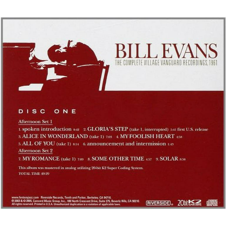 Bill Evans - Complete Village Vanguard Recordings 1961 - Music &  Performance - CD