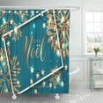 thumbnail image 1 of Cortina de Ducha ABPHQTO Borde blanco Noel Saludo Vacaciones Copo de Nieve dorado y Estrella 160x180 cm, 1 of 1