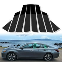 8pcs Glossy Black Pillar Posts Window Door Trim Covers For 2013-2018 Nissan Altima