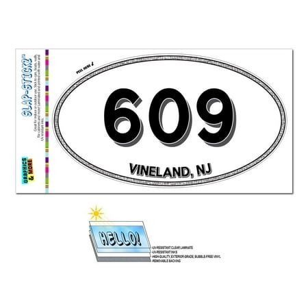 609 - Vineland, NJ - New Jersey - Oval Area Code
