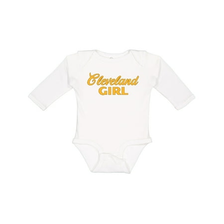 

Inktastic Cleveland Girl Gold Gift Baby Boy or Baby Girl Long Sleeve Bodysuit