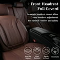 thumbnail image 5 of Coverado Full Set Car Seat Covers, Waterproof Faux Leather Front and Rear Seat Protector, Breathable Seat Cushions Universal Fit for Most Cars, Brown, 5 of 8